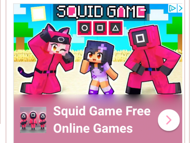 squid game games ad